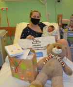 Přivítání chlapečka Jana, prvního miminka roku 2021 v jablonecké nemocnici