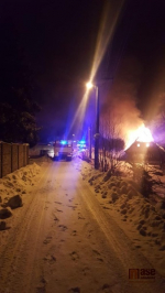 Požár budovy v Lučanech nad Nisou