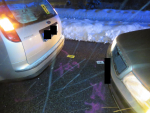 Srážka dvou aut v ulici Jana Švermy ve Smržovce