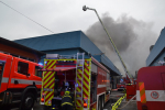 Rozsáhlý požár průmyslového objektu v Chrastavě