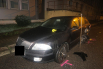 Nehoda v jablonecké ulici Větrná, při které BMW narazilo do stojící Škody Octavie