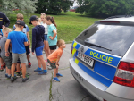 Setkání dětí z příměstského tábora Deluko s policisty