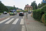 Dopravní nehoda cyklistky na elektrokole v jablonecké ulici Podhorská