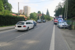 Následky střetu dvou aut v jablonecké Podhorské ulici