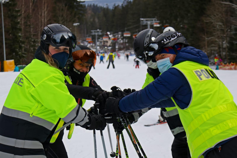 Policiejní hlídky v polském ski areálu Karpacz<br />Autor: Archiv Policie ČR