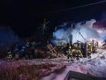 Požár rodinného domu v Plavech