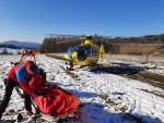 Zásah Letecké záchranné služby LK v Jizerských horách u osady Stanový