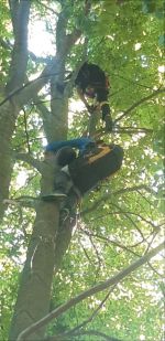 Záchrana paraglidisty ze stromu u Zásady
