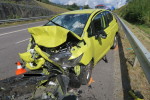 Dopravní nehoda dvou osobních aut na komunikaci I/14 v Jablonci nad Nisou, části Lukášov