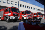 Na stanici HZS Liberec byly slavnostně předány hasičské cisterny třem obcím Libereckého kraje