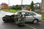 Dopravní nehoda na silnici první třídy ve Smržovce