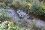 Dopravní nehoda v Tanvaldě, při které na místě zemřel řidič vozidla