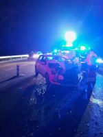 Dopravní nehoda v Jeřmanicích na silnici 1/35 směrem na Turnov