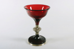 Restaurovaný pohár z rubínového skla