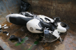 Nehoda motocyklu a osobního auta v Lučanech nad Nisou