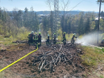 Zásah hasičů při požáru lesa v jabloneckých Břízkách