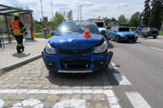 Nehoda dvou vozidel v ulici U Přehrady v Jablonci nad Nisou
