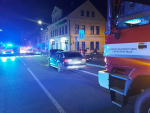 Zásah hasičů po dopravní nehodě na Horním náměstí v Jablonci nad Nisou