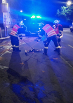 Zásah hasičů po dopravní nehodě na Horním náměstí v Jablonci nad Nisou
