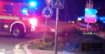 Dopravní nehoda na kruhovém objezdu U Červených v Jablonci nad Nisou