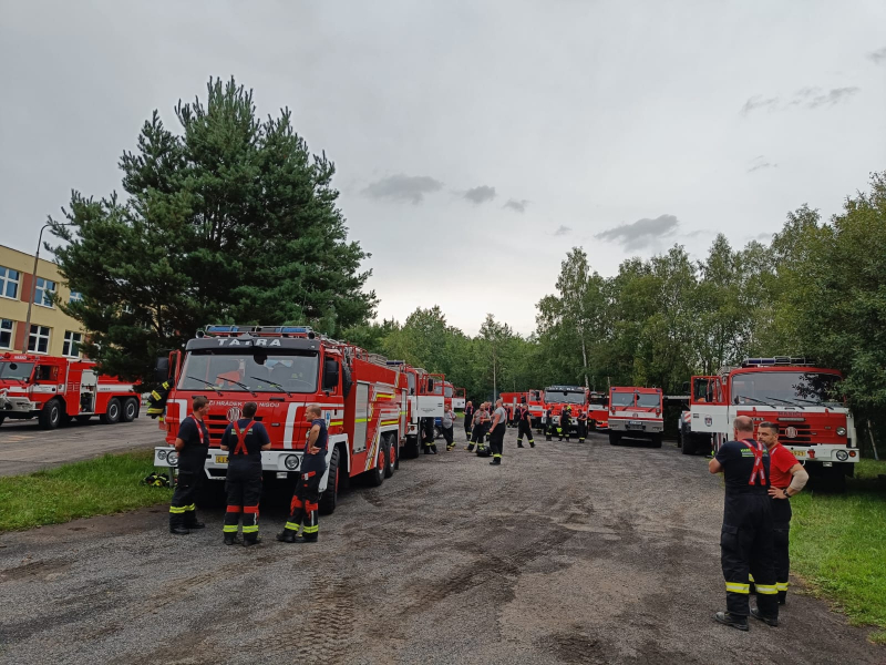 Členové odřadu HZS Libereckého kraje zasahovali v Tisové na Sokolovsku