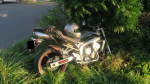 Nehoda auta a motocyklu ve Velkých Hamrech - Bohdalovicích