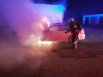 V jablonecké ulici U Nisy hořelo auto