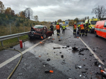Nehoda osobního auta a nákladního na silnici I/14 v Liberci Kunraticích