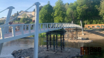 Pokládání nové lávky 29. dubna 2025