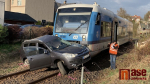 Srážka vlaku s osobním automobilem v Jablonci nad Nisou